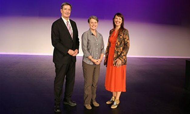 ICC Sydney CEO Geoff Donaghy, Science for Wildlife Executive Director Dr. Kellie Leigh and ICC Sydney Director of Corporate Affairs and Communication Samantha Glass; Photo: ICC Sydney